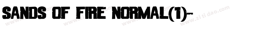 Sands of Fire Normal(1)字体转换